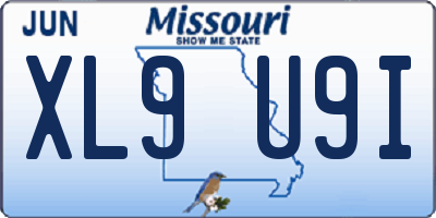MO license plate XL9U9I