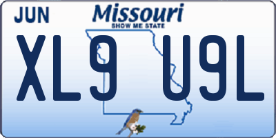 MO license plate XL9U9L