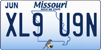 MO license plate XL9U9N