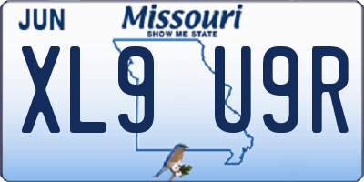 MO license plate XL9U9R
