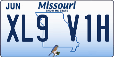 MO license plate XL9V1H