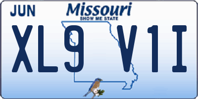 MO license plate XL9V1I