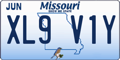 MO license plate XL9V1Y