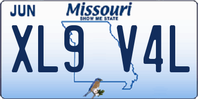 MO license plate XL9V4L