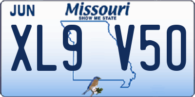 MO license plate XL9V5O