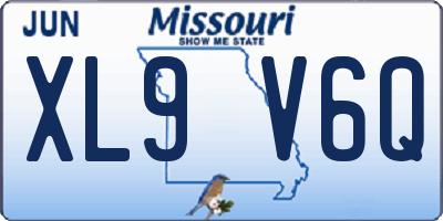 MO license plate XL9V6Q