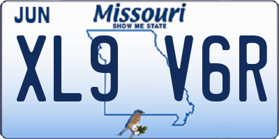 MO license plate XL9V6R