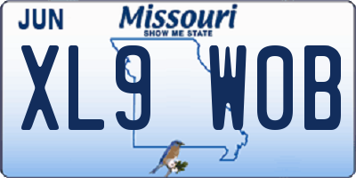 MO license plate XL9W0B