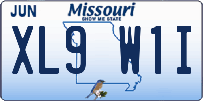 MO license plate XL9W1I