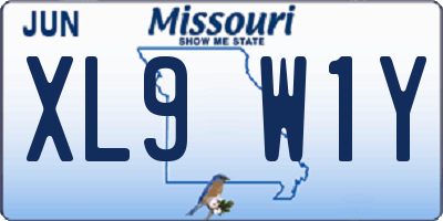 MO license plate XL9W1Y