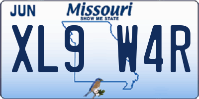 MO license plate XL9W4R
