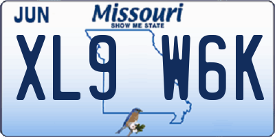 MO license plate XL9W6K