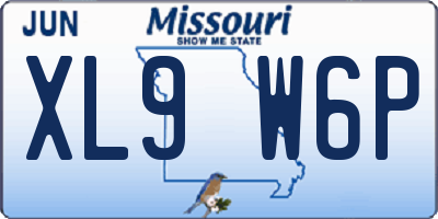 MO license plate XL9W6P