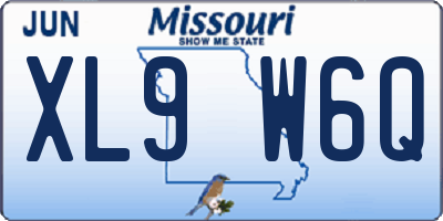 MO license plate XL9W6Q