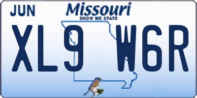 MO license plate XL9W6R