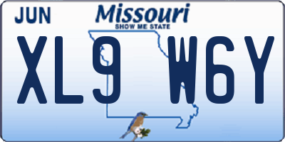 MO license plate XL9W6Y