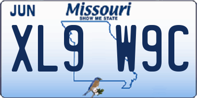 MO license plate XL9W9C