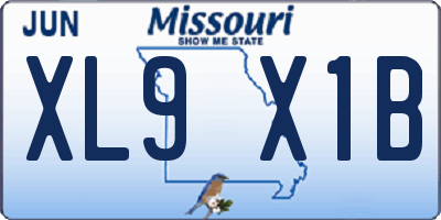 MO license plate XL9X1B