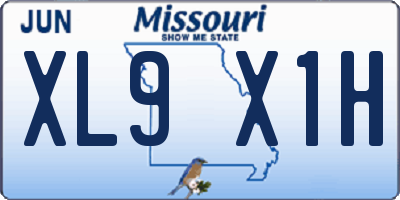 MO license plate XL9X1H
