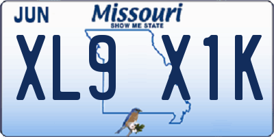 MO license plate XL9X1K