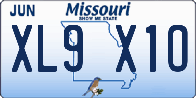 MO license plate XL9X1O