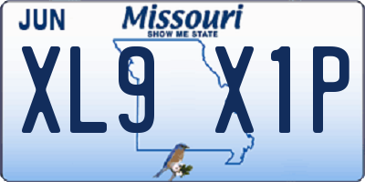 MO license plate XL9X1P