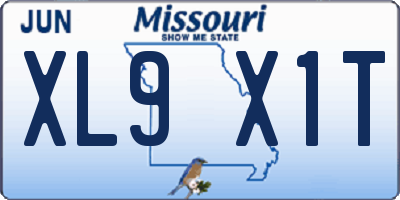 MO license plate XL9X1T