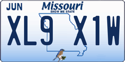 MO license plate XL9X1W