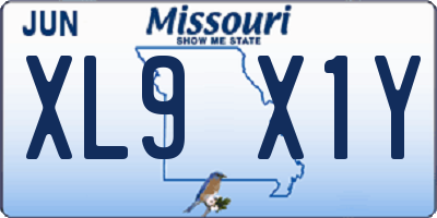 MO license plate XL9X1Y