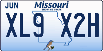 MO license plate XL9X2H