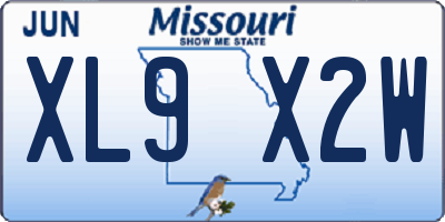 MO license plate XL9X2W