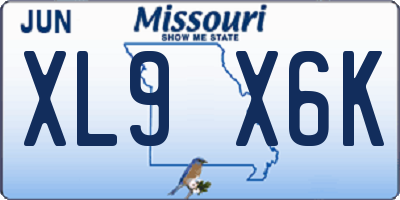 MO license plate XL9X6K