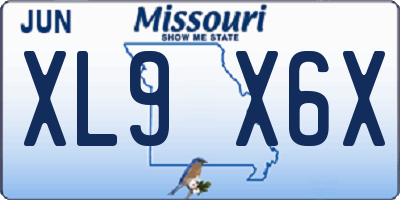MO license plate XL9X6X