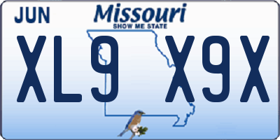 MO license plate XL9X9X
