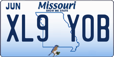 MO license plate XL9Y0B
