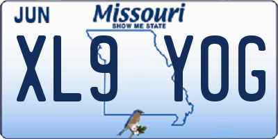 MO license plate XL9Y0G