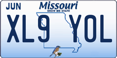 MO license plate XL9Y0L