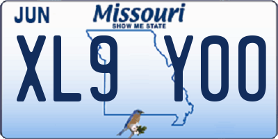 MO license plate XL9Y0O