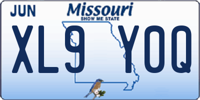 MO license plate XL9Y0Q