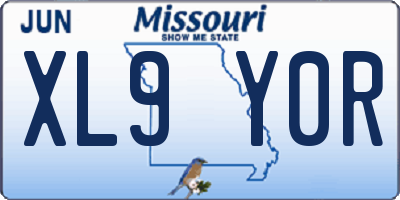 MO license plate XL9Y0R