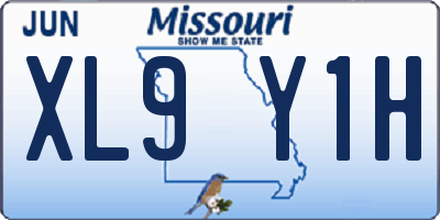 MO license plate XL9Y1H