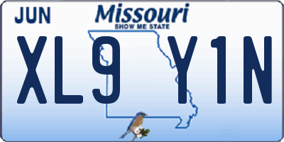 MO license plate XL9Y1N