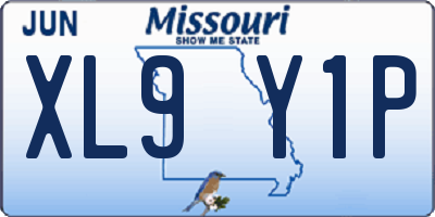 MO license plate XL9Y1P