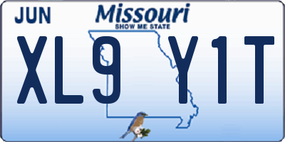 MO license plate XL9Y1T