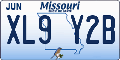 MO license plate XL9Y2B