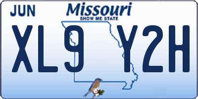 MO license plate XL9Y2H