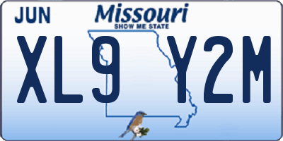 MO license plate XL9Y2M