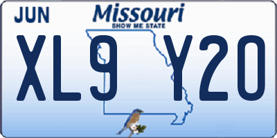 MO license plate XL9Y2O