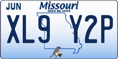 MO license plate XL9Y2P