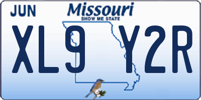 MO license plate XL9Y2R